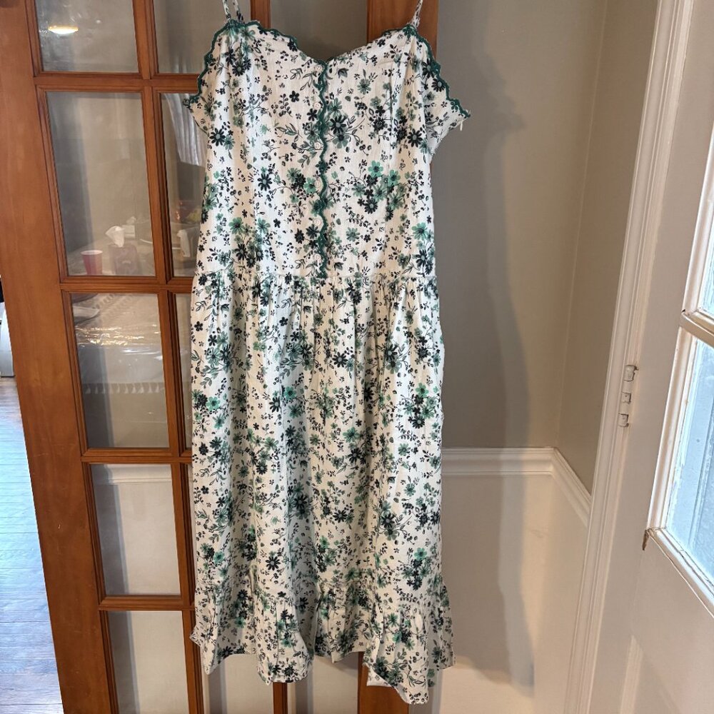 Anthropologie Sleeveless Drop-Waist Midi Dress SZ: XL